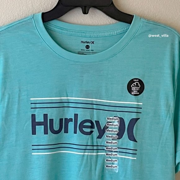 Hurley Leveled One & Only Ultra Soft Short Sleeve Shirt Green Medium - Picture 2 of 3